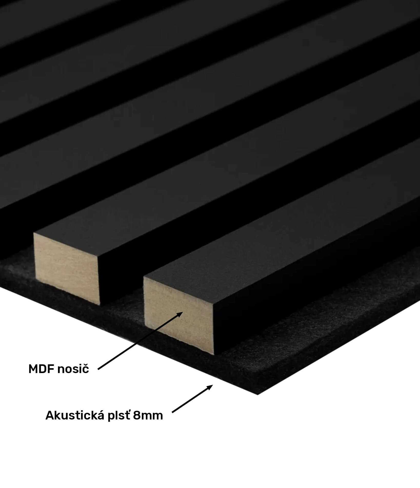 Akusticke panely, akusticke lamely, lamely na stenu, akusticka stena, potichu, dubove parkety, dubove parkety lamelovy panel, lamely čierny podklad, Nemi Trade, akusticke lamely na stenu